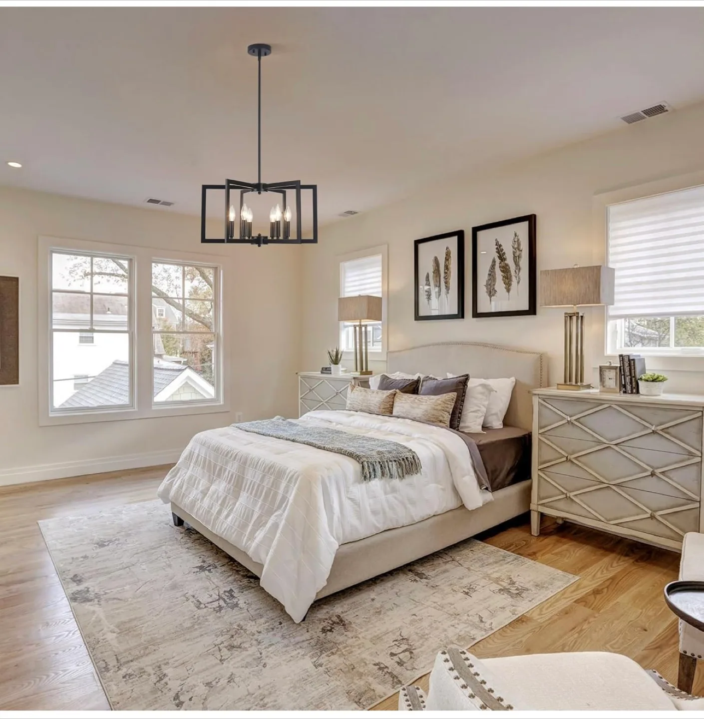 Black Square Frame Chandelier - Modern Style image indicator(7)