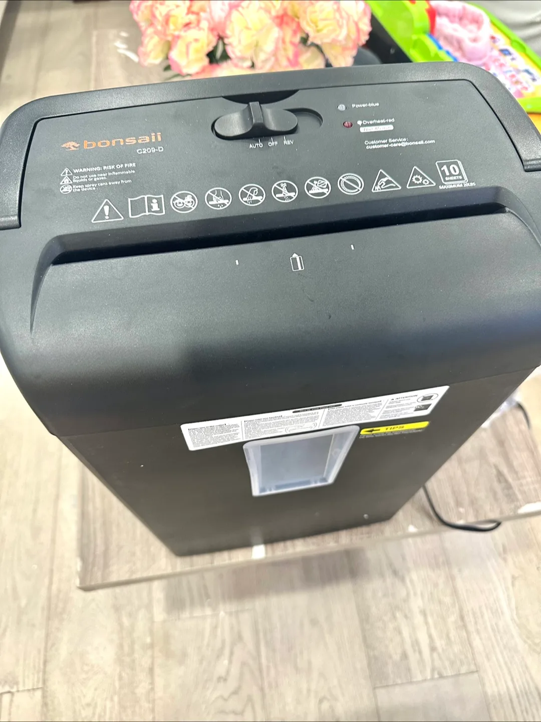 Paper shedder image indicator(3)