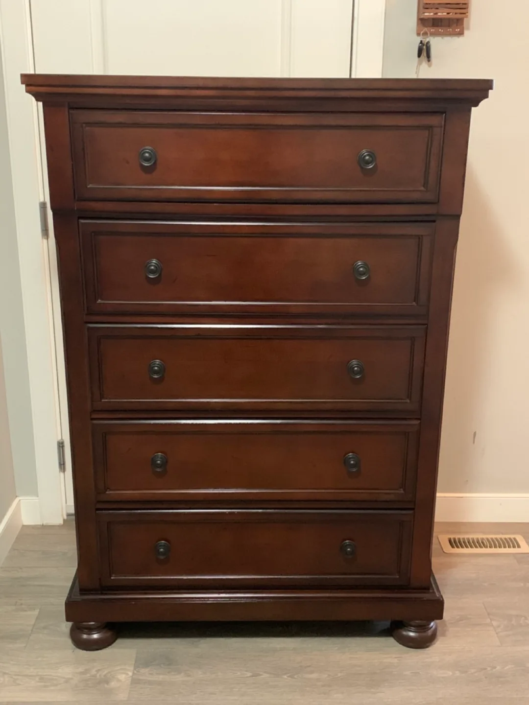 Dark Wood 5-Drawer Chest thumbnail