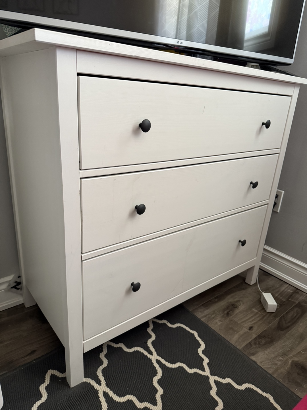 IKEA Hemnes White 3-Drawer Dresser