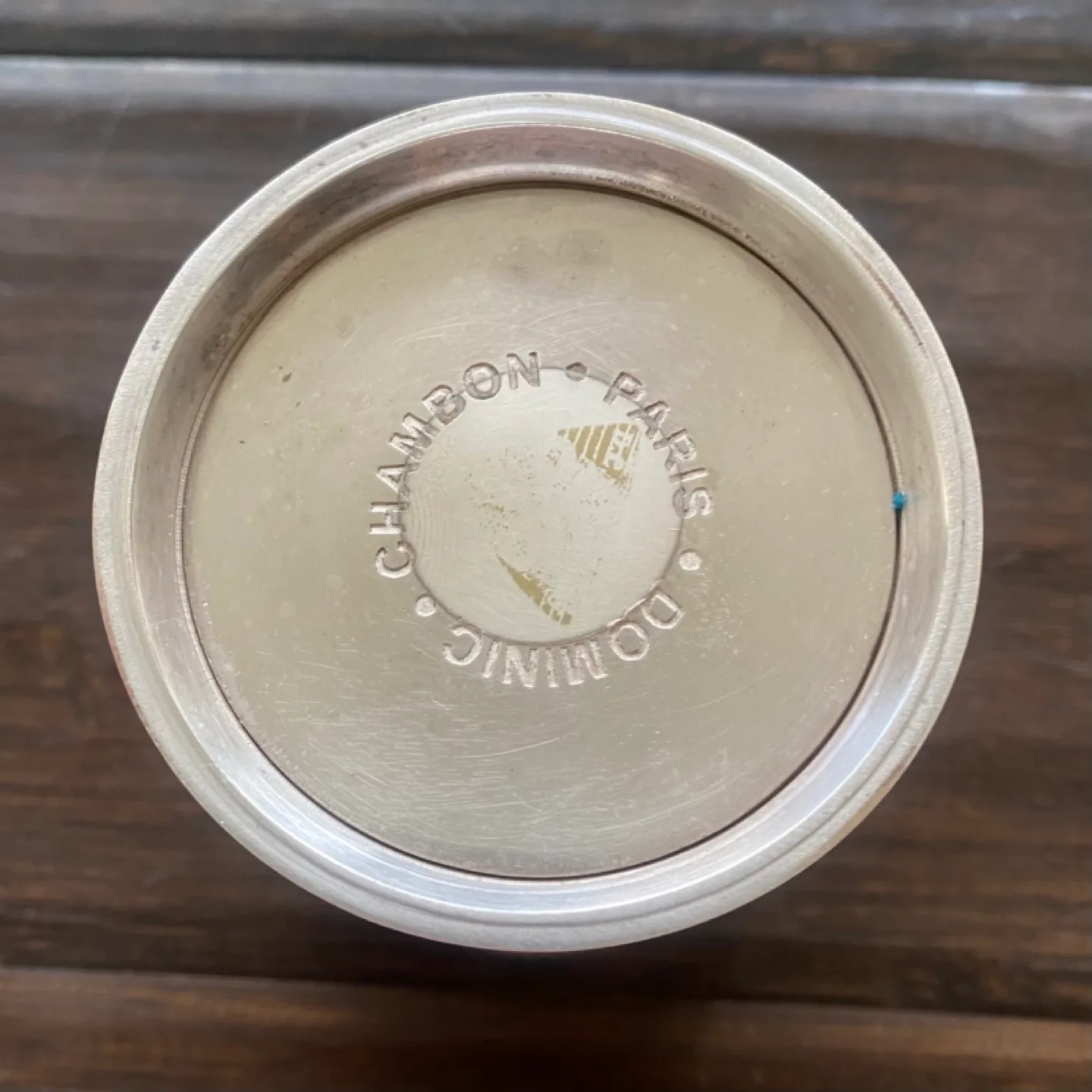 SILVER METALED CUP w/shagreen wrap - DOMINIC CHAMBON PARIS image indicator(2)