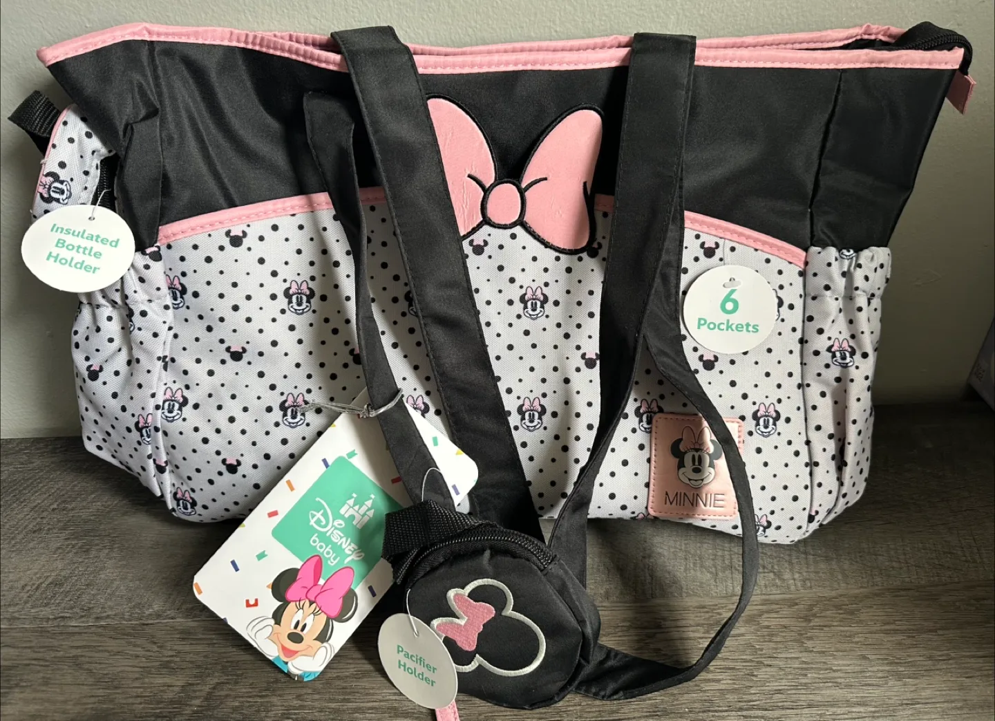 Disney Baby Minnie Mouse Diaper Bag - NEW thumbnail