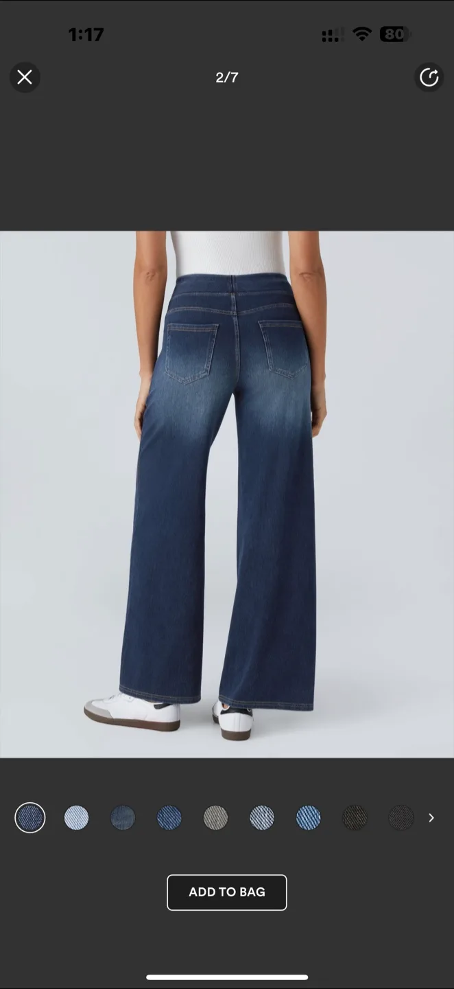 HALARA Denim-  Wide Leg Pull-On Jeans thumbnail
