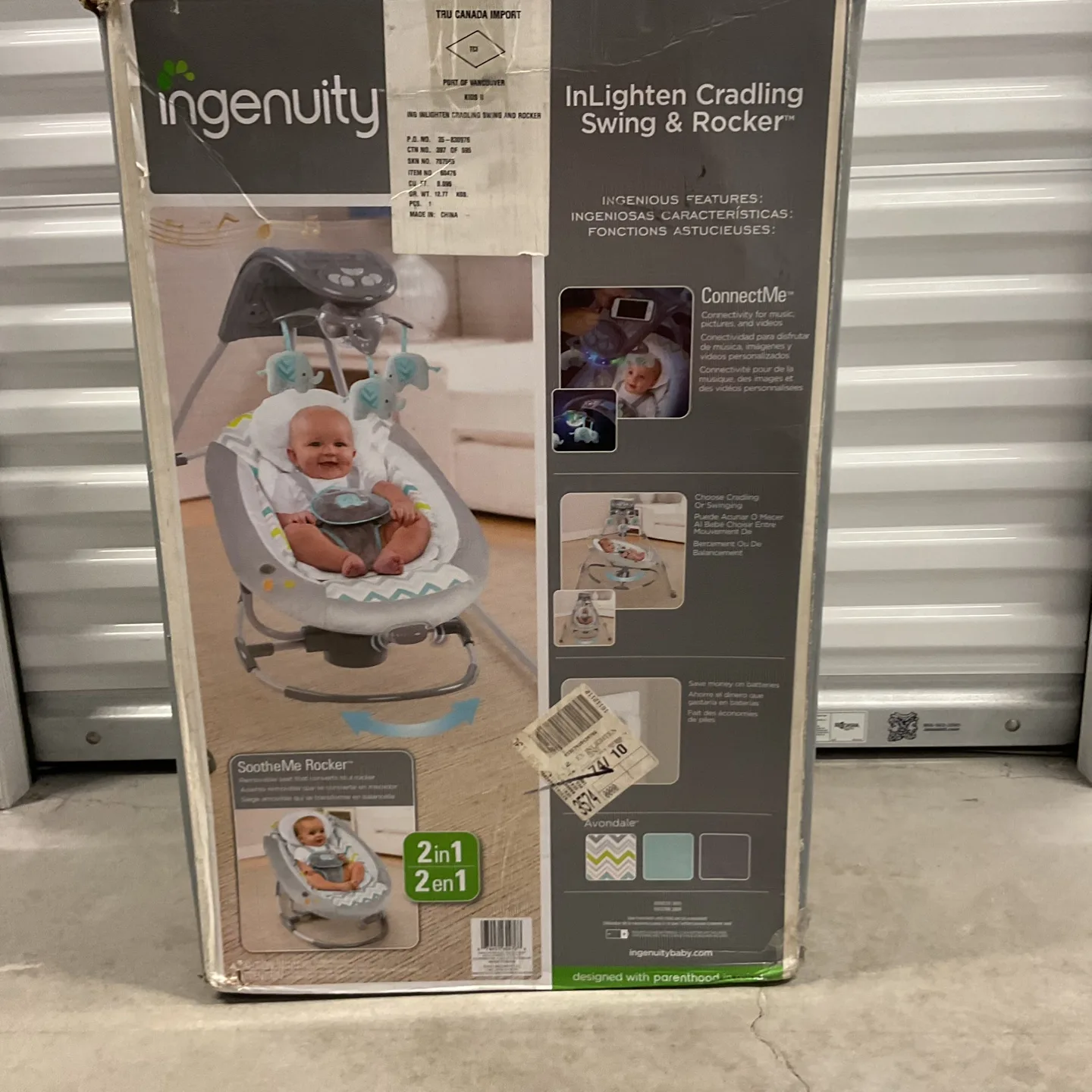 Ingenuity InLighten Cradling Swing & Rocker thumbnail