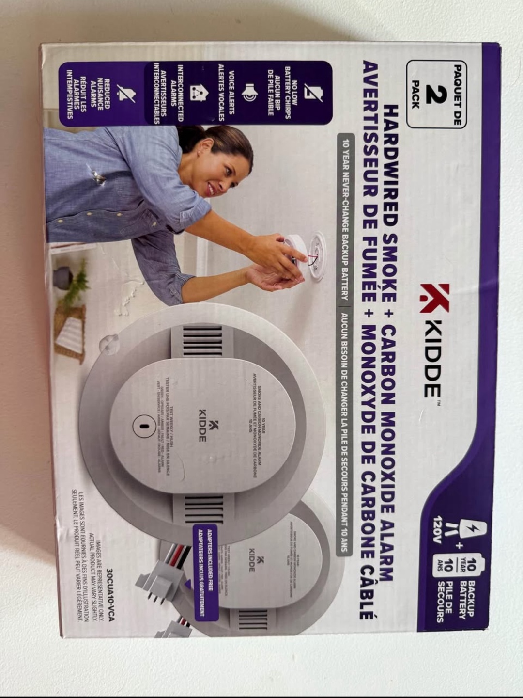 Kidde Hardwired Smoke + Carbon Monoxide Alarm (2-Pack)