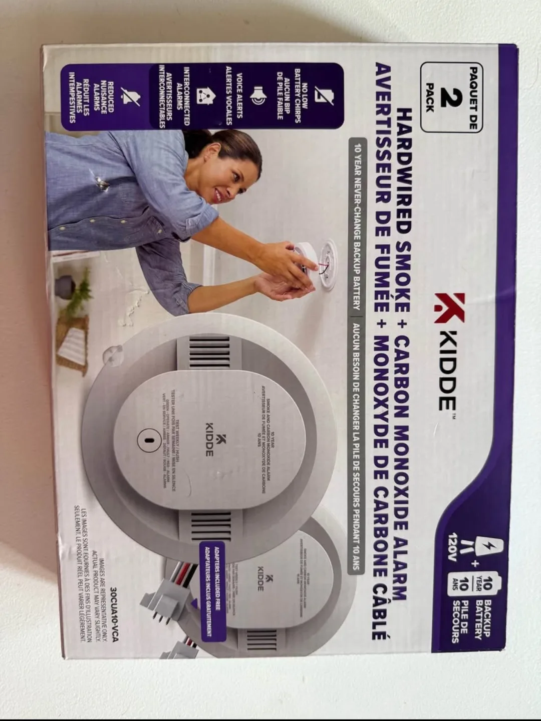 Kidde Hardwired Smoke + Carbon Monoxide Alarm (2-Pack) thumbnail