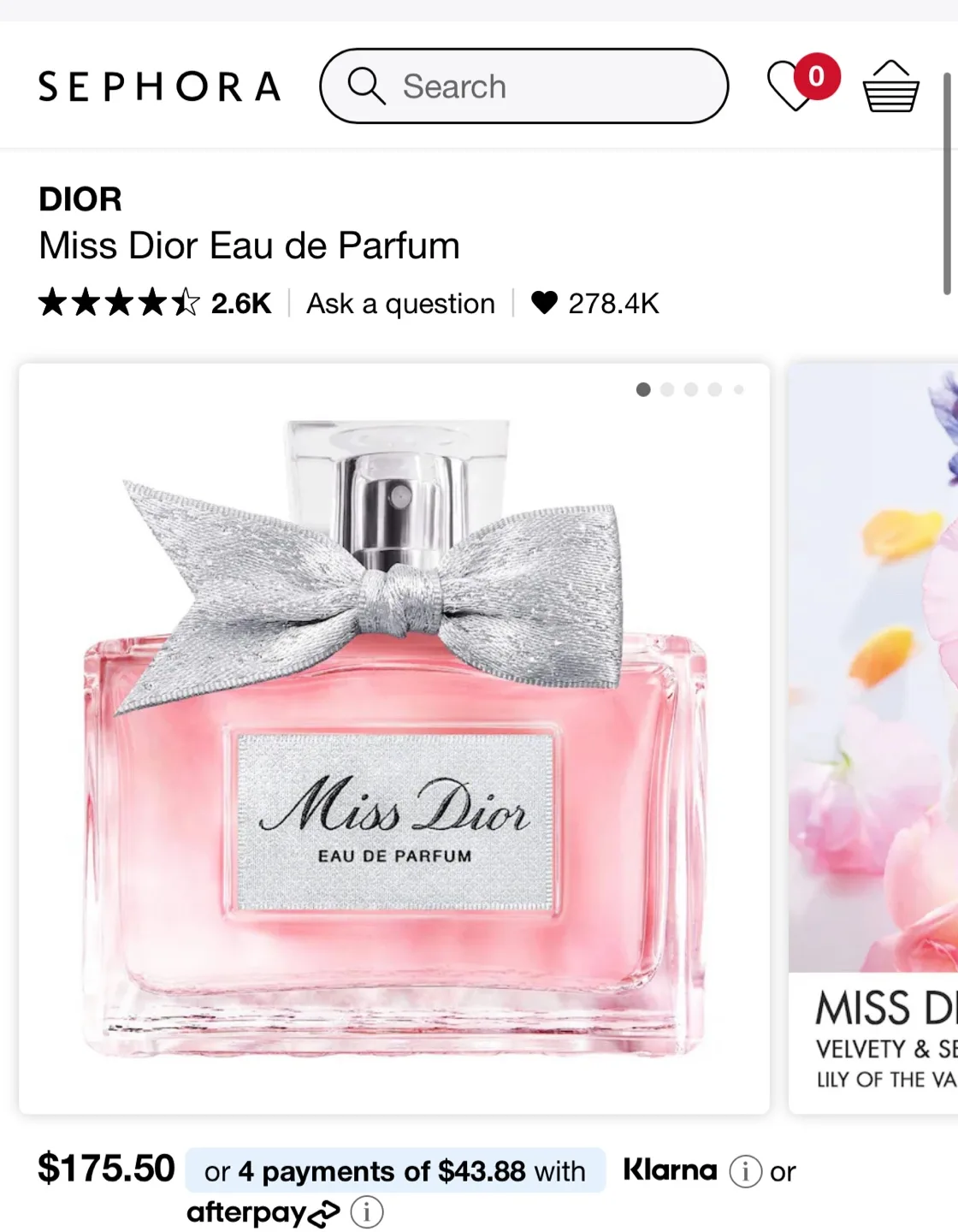 Miss Dior Eau de Parfum 50mL thumbnail
