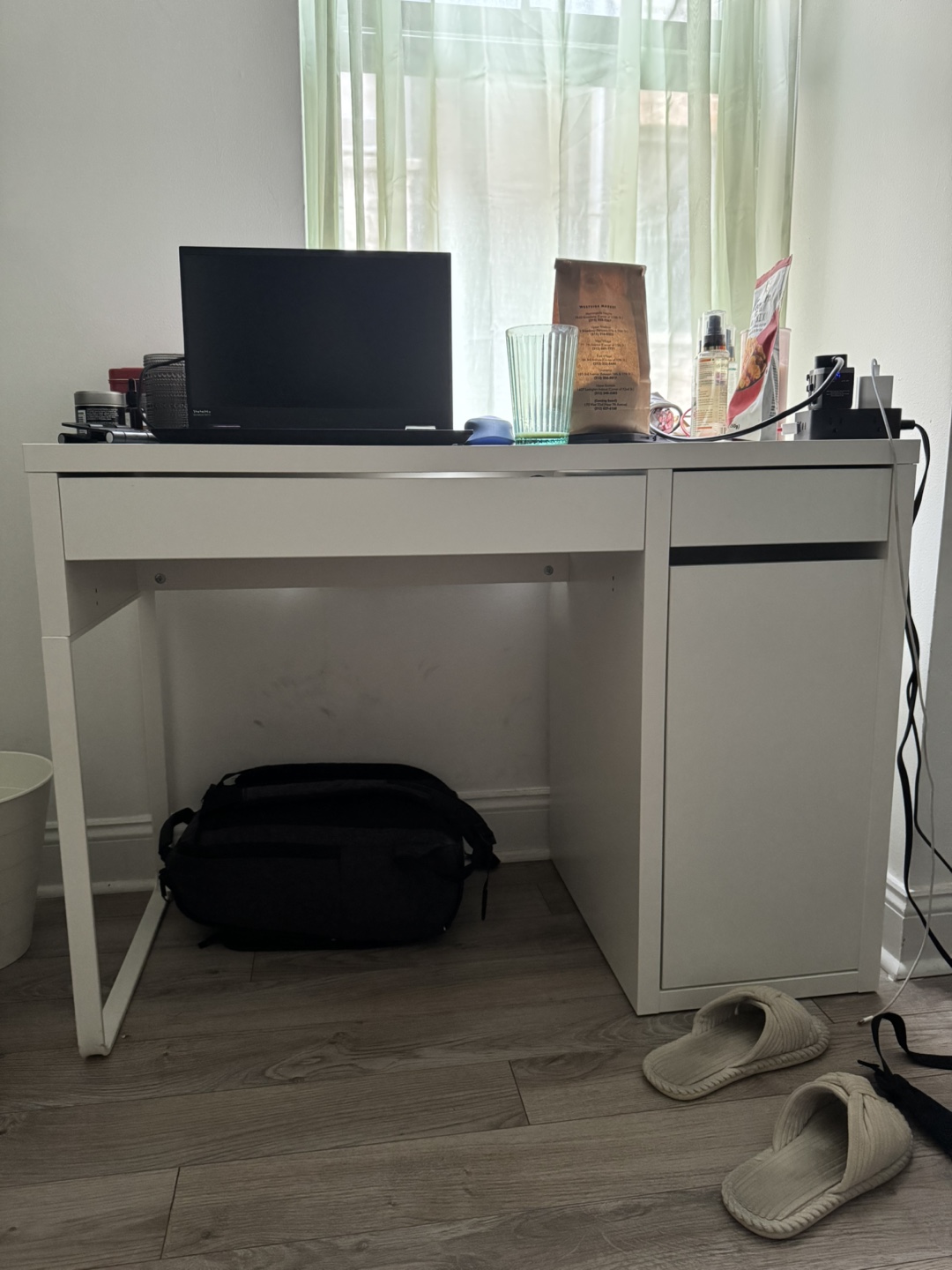White Desk with Drawer