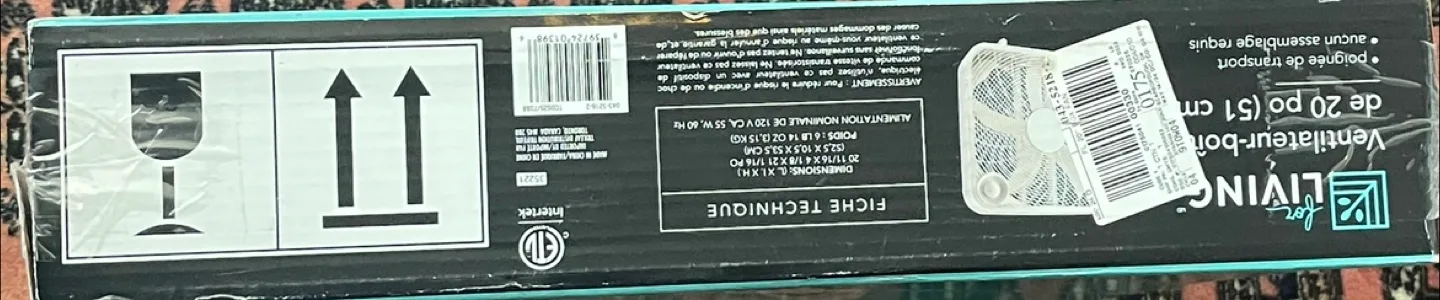 for LIVING 20" Box Fan - White image indicator(5)