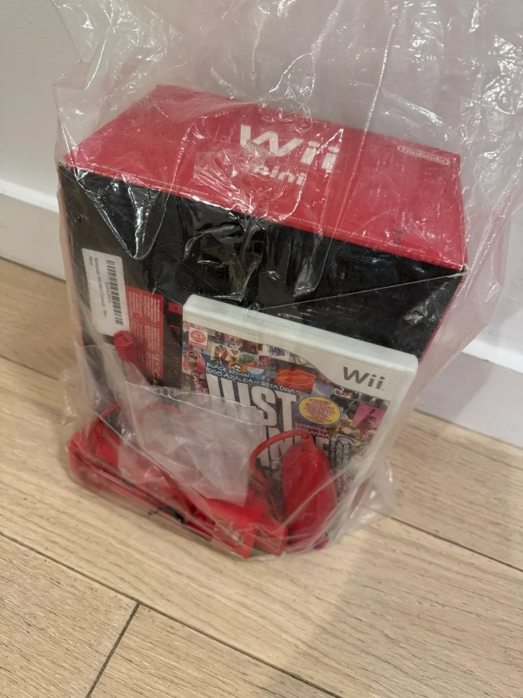 Nintendo Wii Mini Console - Red with Just Dance thumbnail