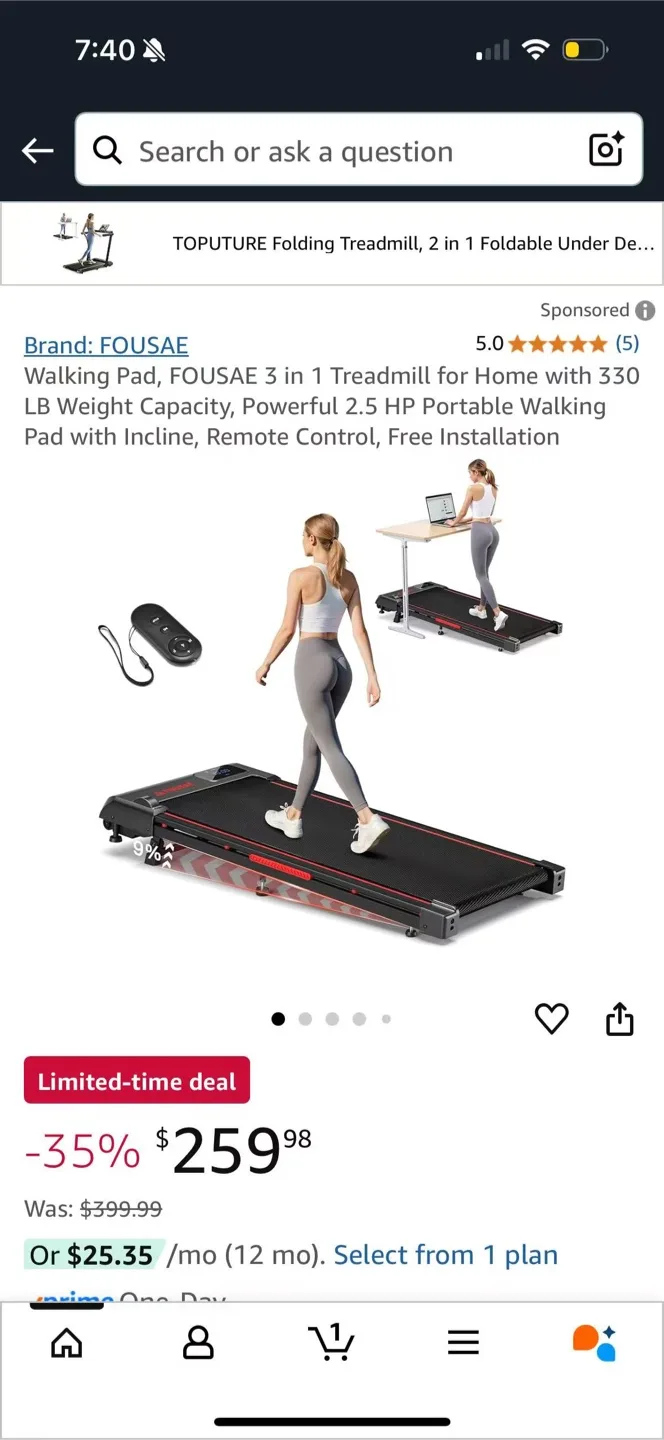 A Walking Pad Treadmill - New in Box! thumbnail