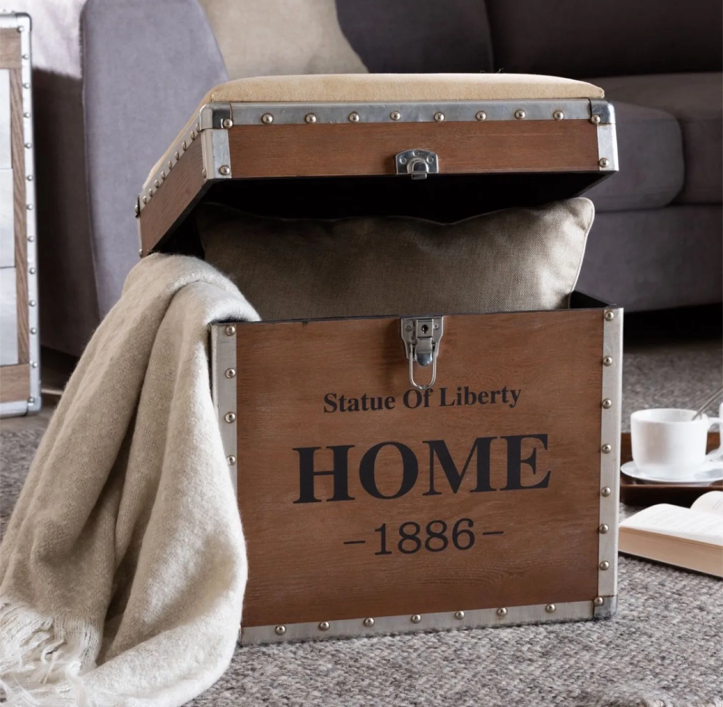 Vreeland Upholstered Ottoman by Steelside image indicator(2)