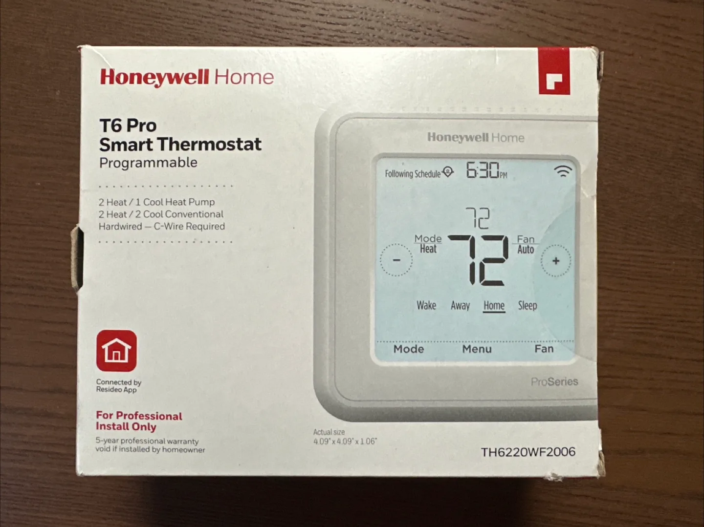 Honeywell Home T6 Pro Smart Thermostat - New in Box thumbnail