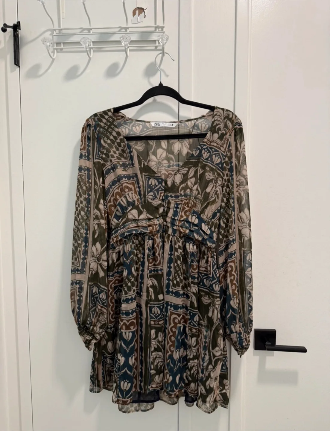Zara Printed Dress - Size L thumbnail