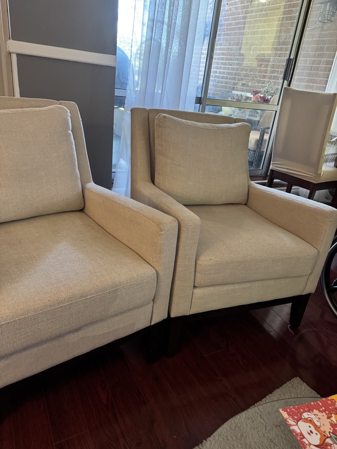 Beige Armchairs - Set of Two