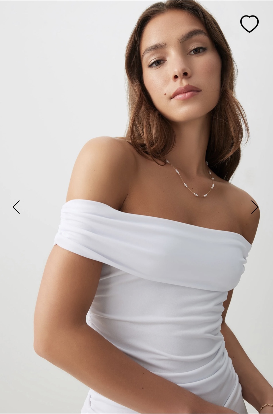 Off Shoulder Drop Waist White Mini Dress - photo 3