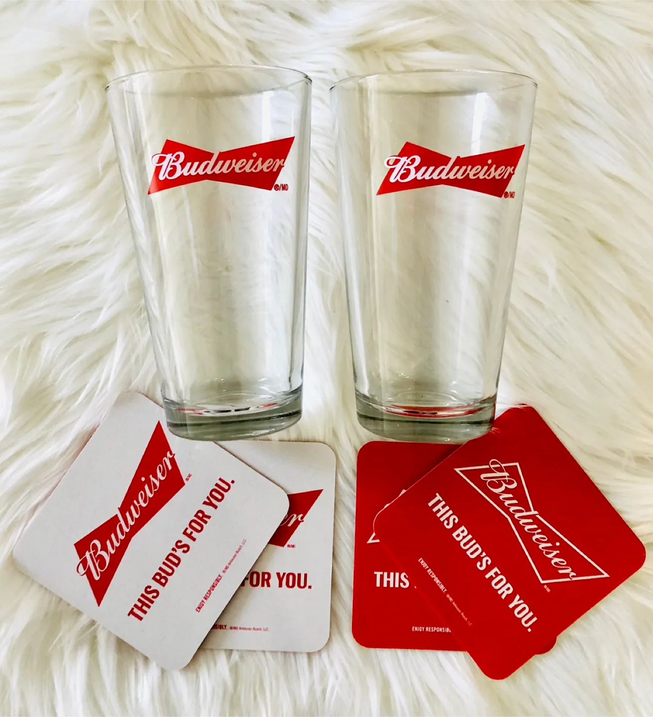 12 Budweiser Glasses thumbnail