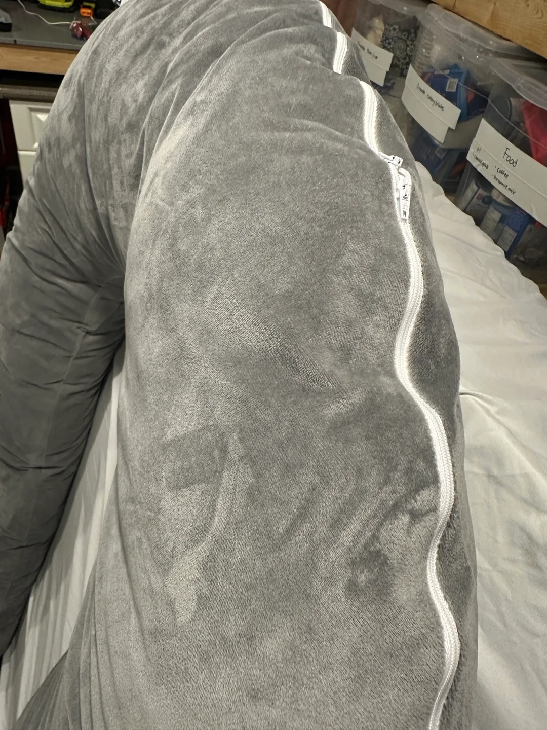 AngQi U Shaped Pregnancy Pillow - Grey image indicator(3)