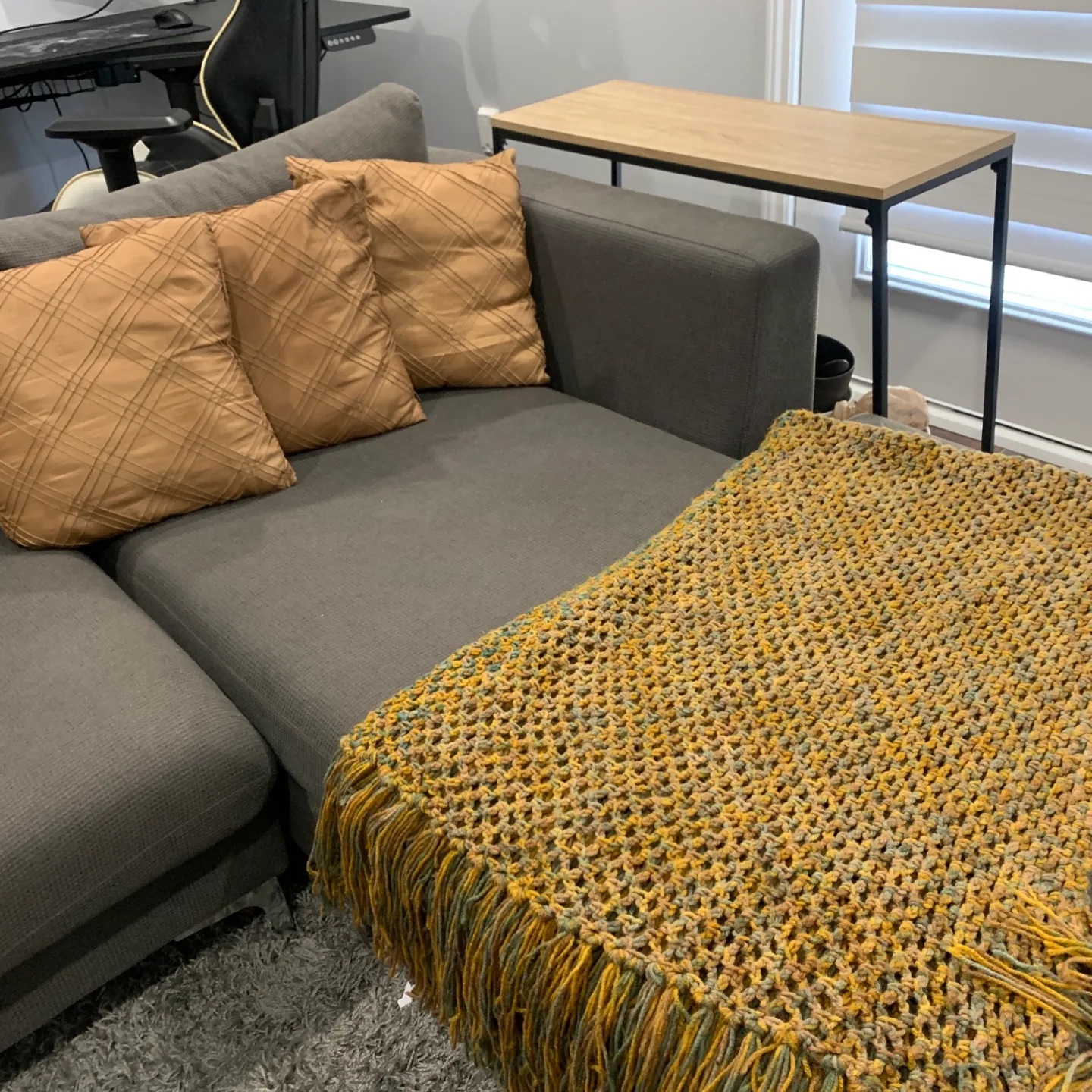 Handmade Crochet Throw Blanket thumbnail