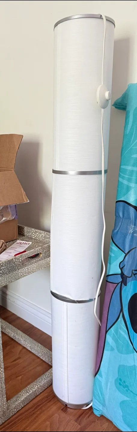 White Cylinder Floor Lamp thumbnail