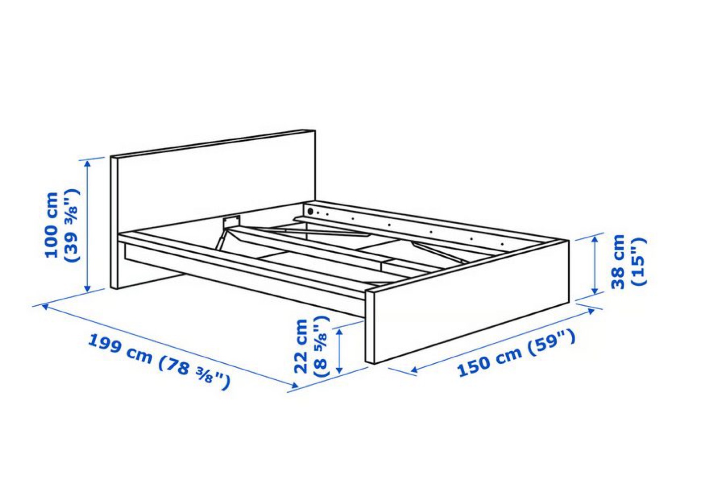 Brown bed frame (size: full) - photo 2