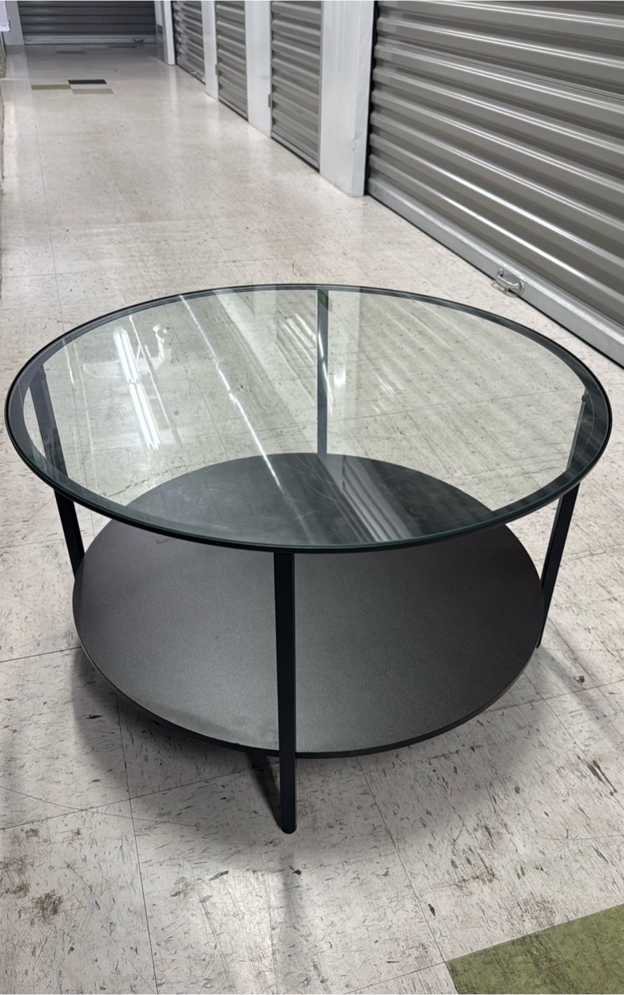 Ikea Round Glass Coffee Table - Black - photo 5