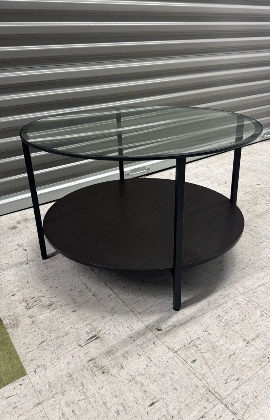 Ikea Round Glass Coffee Table - Black - photo 3