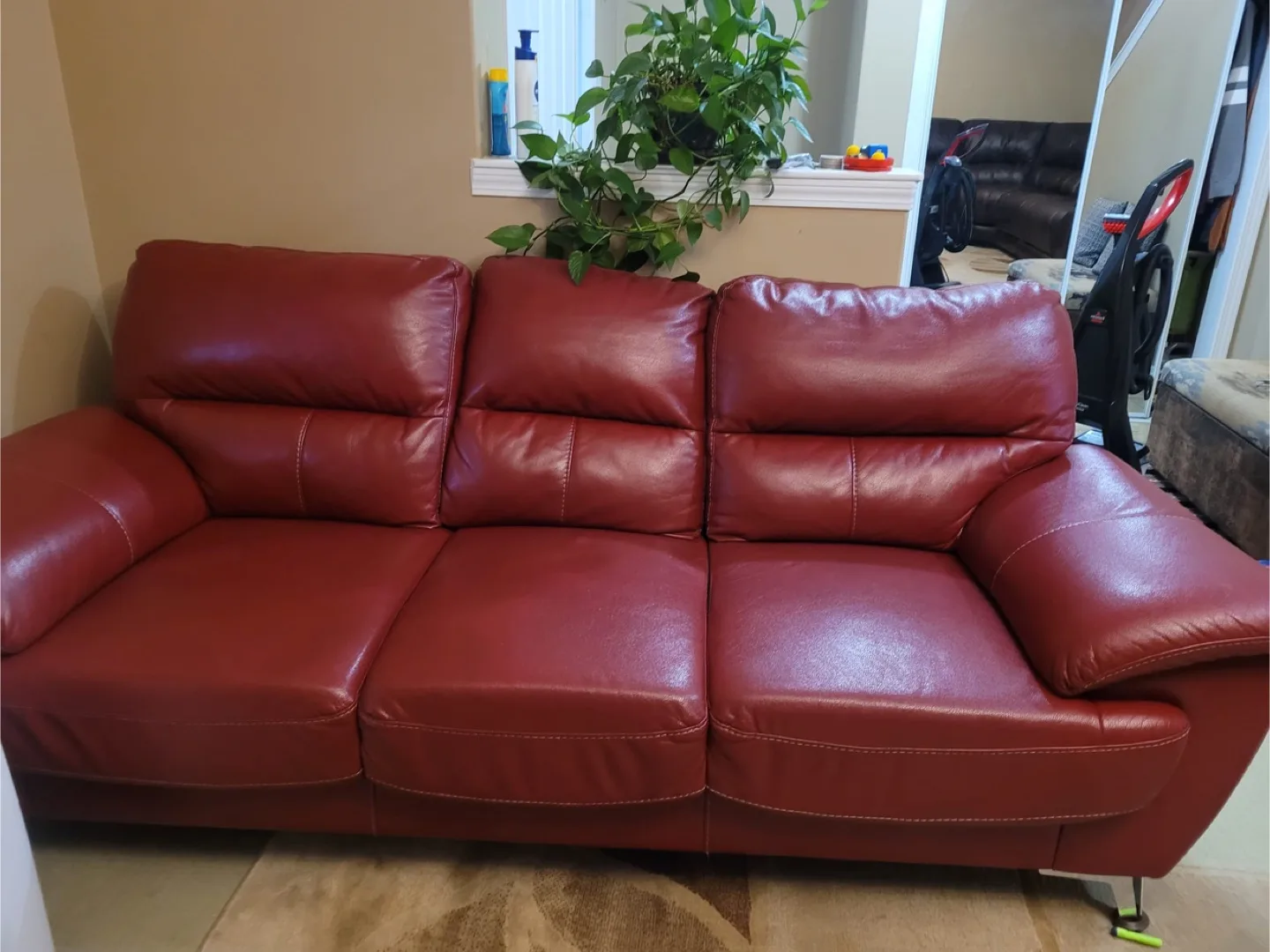 Red Leather Sofa thumbnail