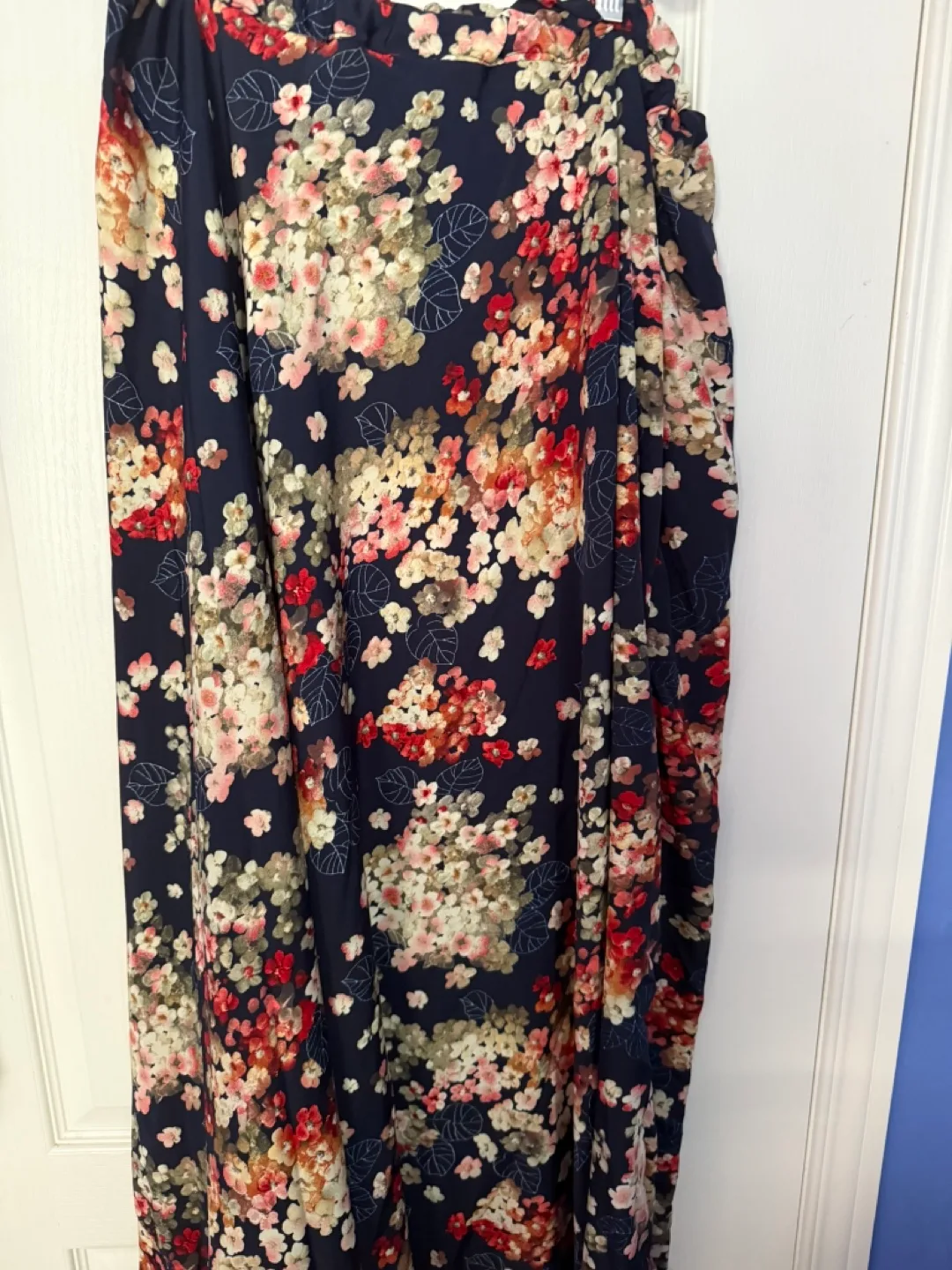 Floral Print Skirt - Navy Blue 🍁🇨🇦 image indicator(2)