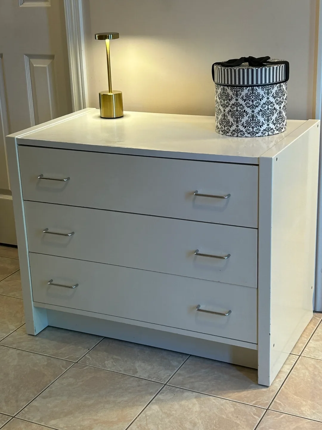 White 3-Drawer Dresser thumbnail