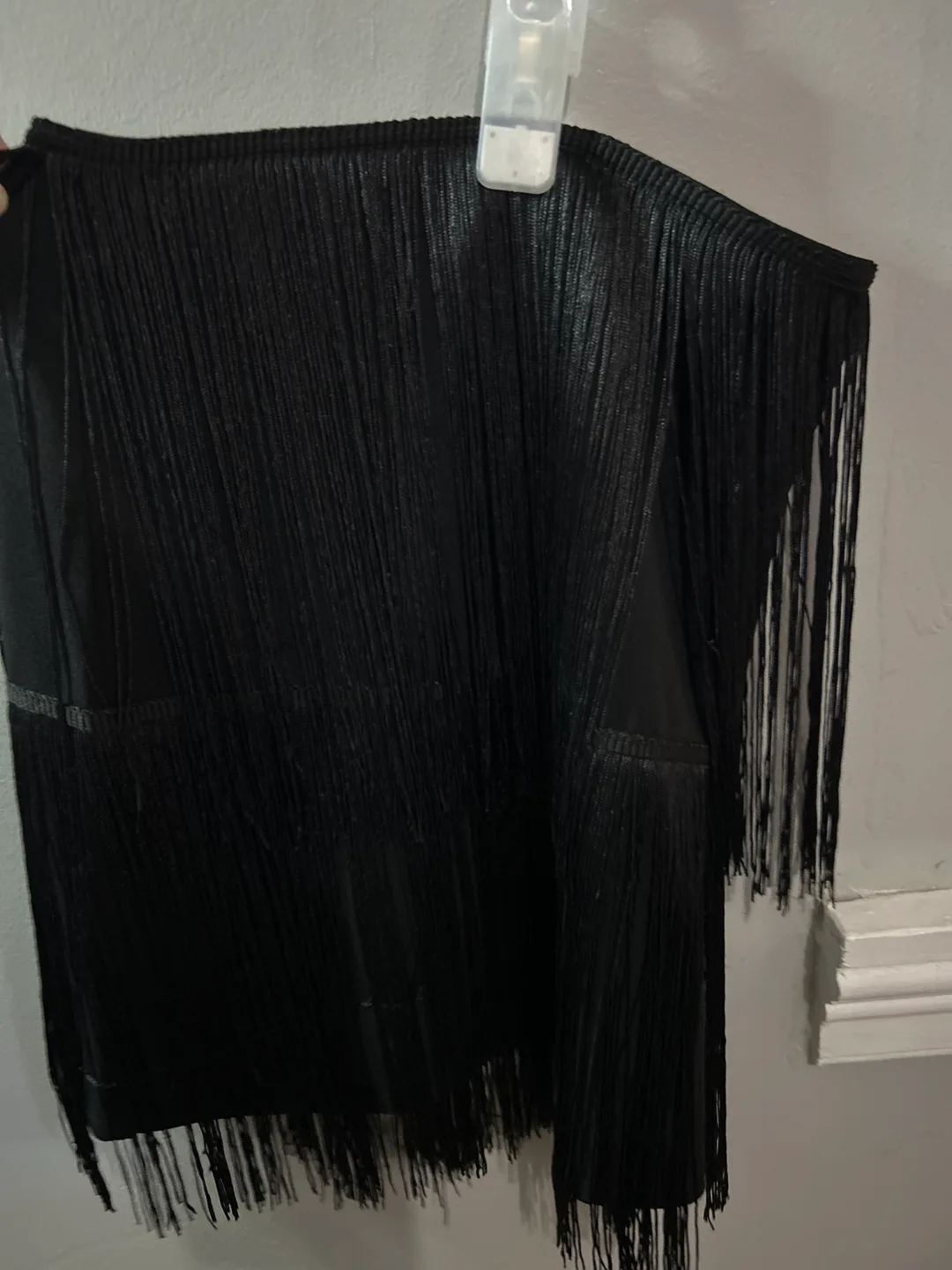Sincerely Jules Black Fringe Skirt - Size S thumbnail