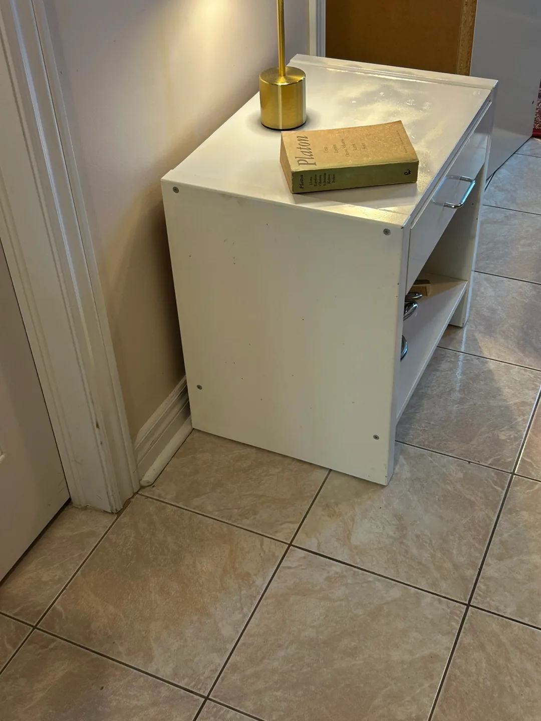 White Bedside Table with Drawer image indicator(3)