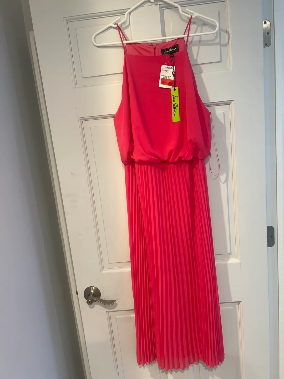 New Sam Edelman Pink Pleated Dress thumbnail