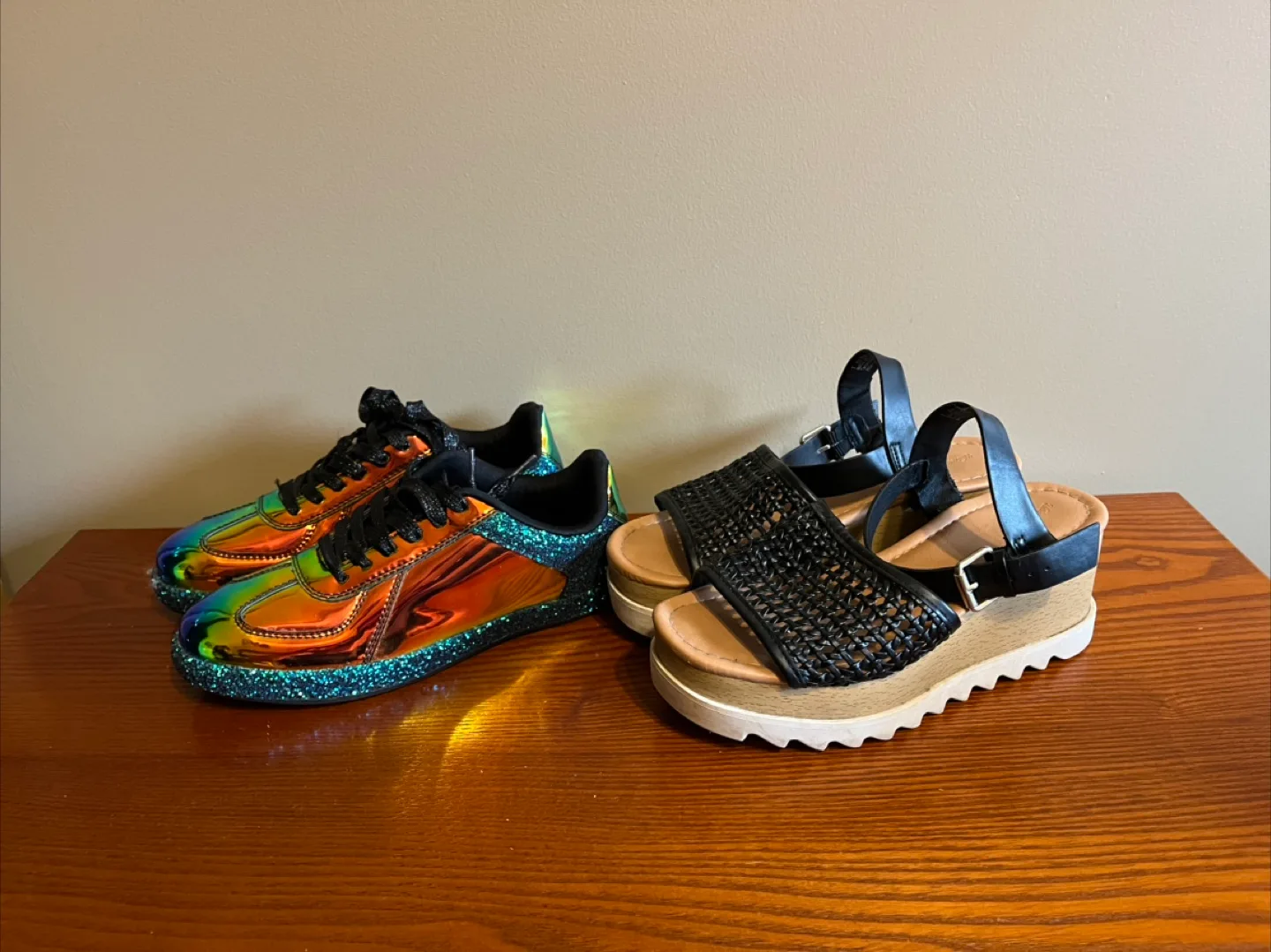 LADIES SNEAKERS OR SANDALS (SIZE 7) thumbnail