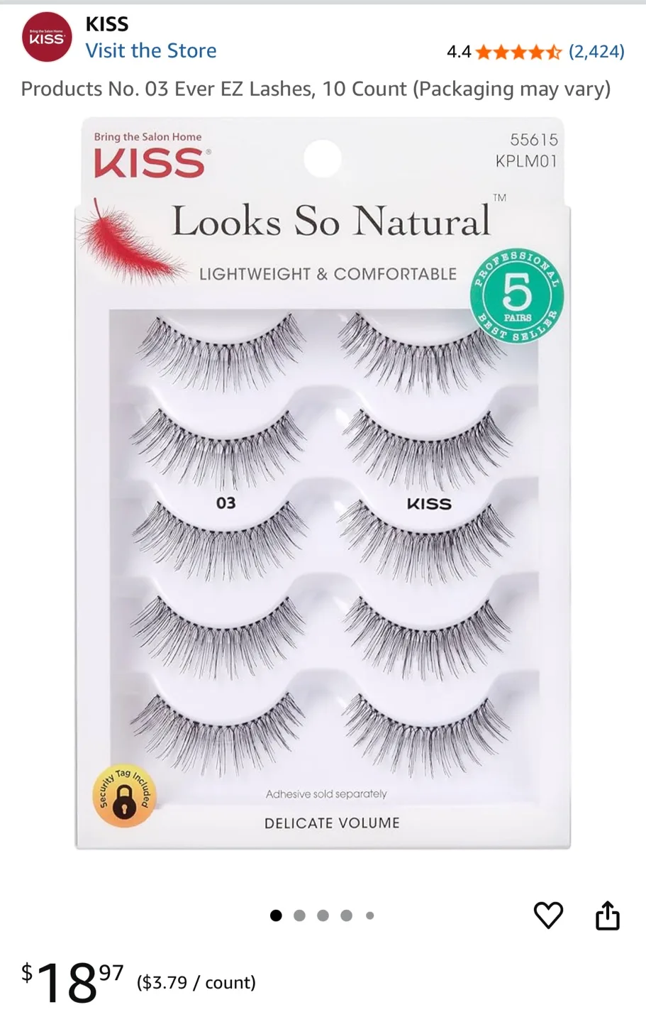 Assorted False Eyelashes - Kiss, Cala, ProBeauty thumbnail