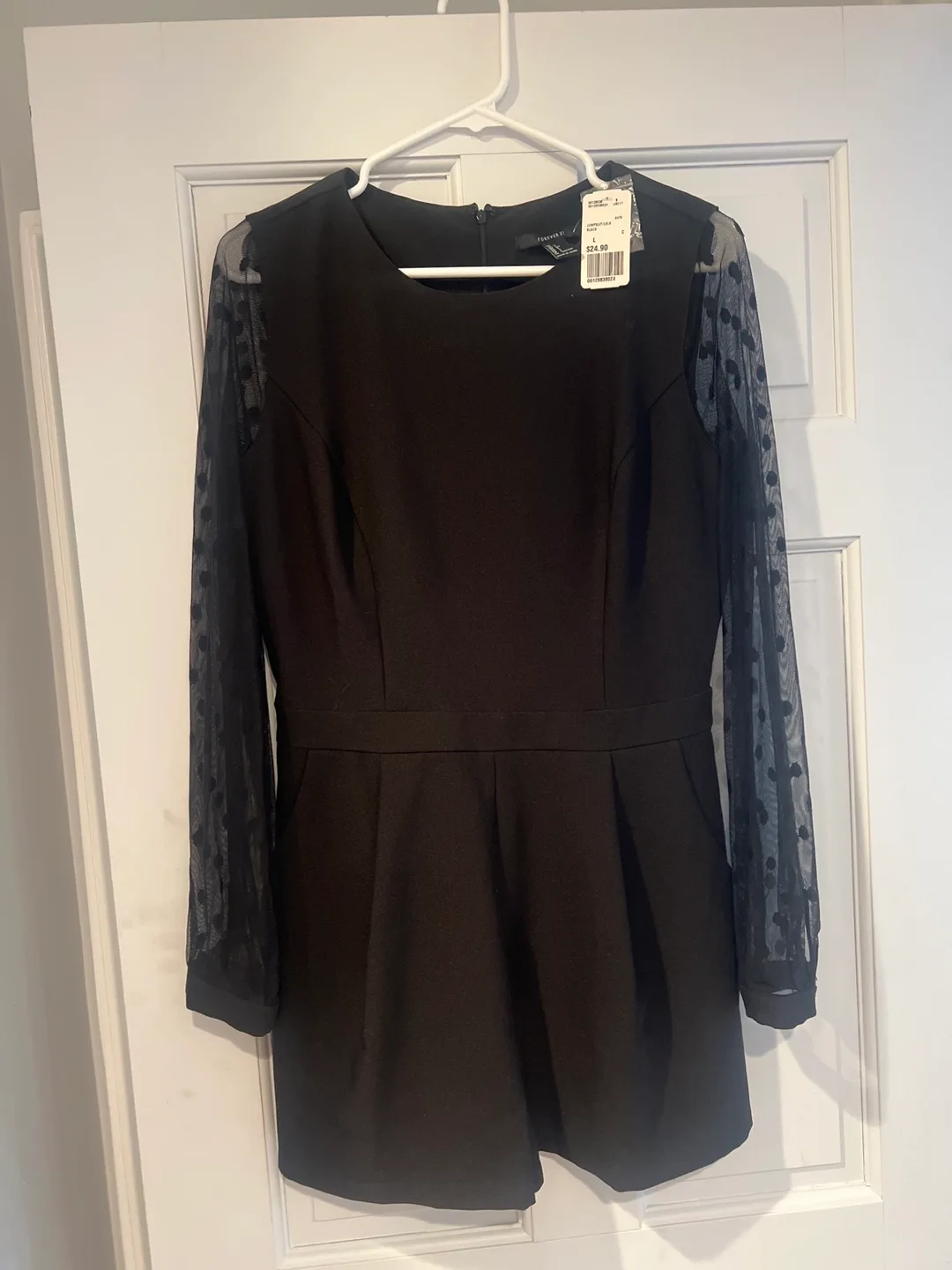 Forever 21 Black Romper, Size L thumbnail