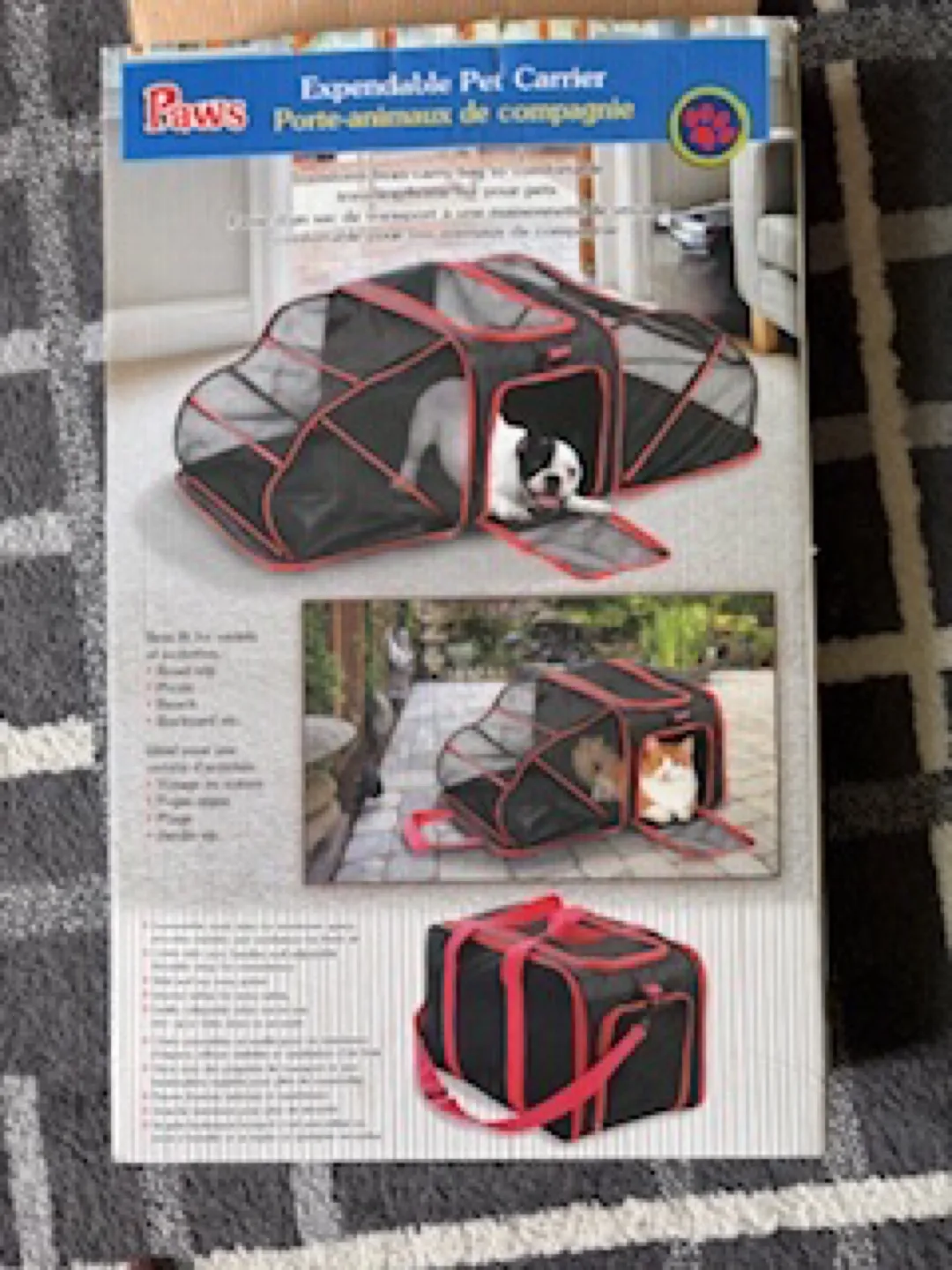 Paws Expandable Pet Carrier - Like New! thumbnail