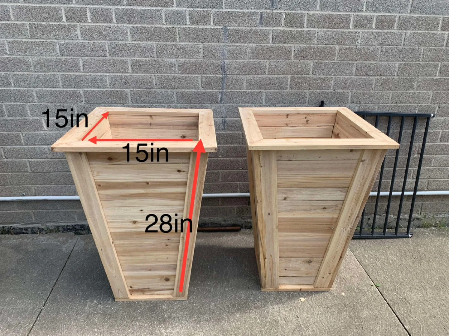 1 Wooden Planter Boxes - 15x15x28 inches image indicator(3)