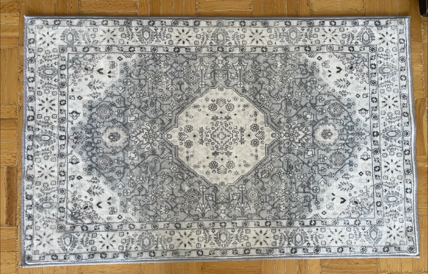 Home Styles Grey Soft Silk Rug *New thumbnail