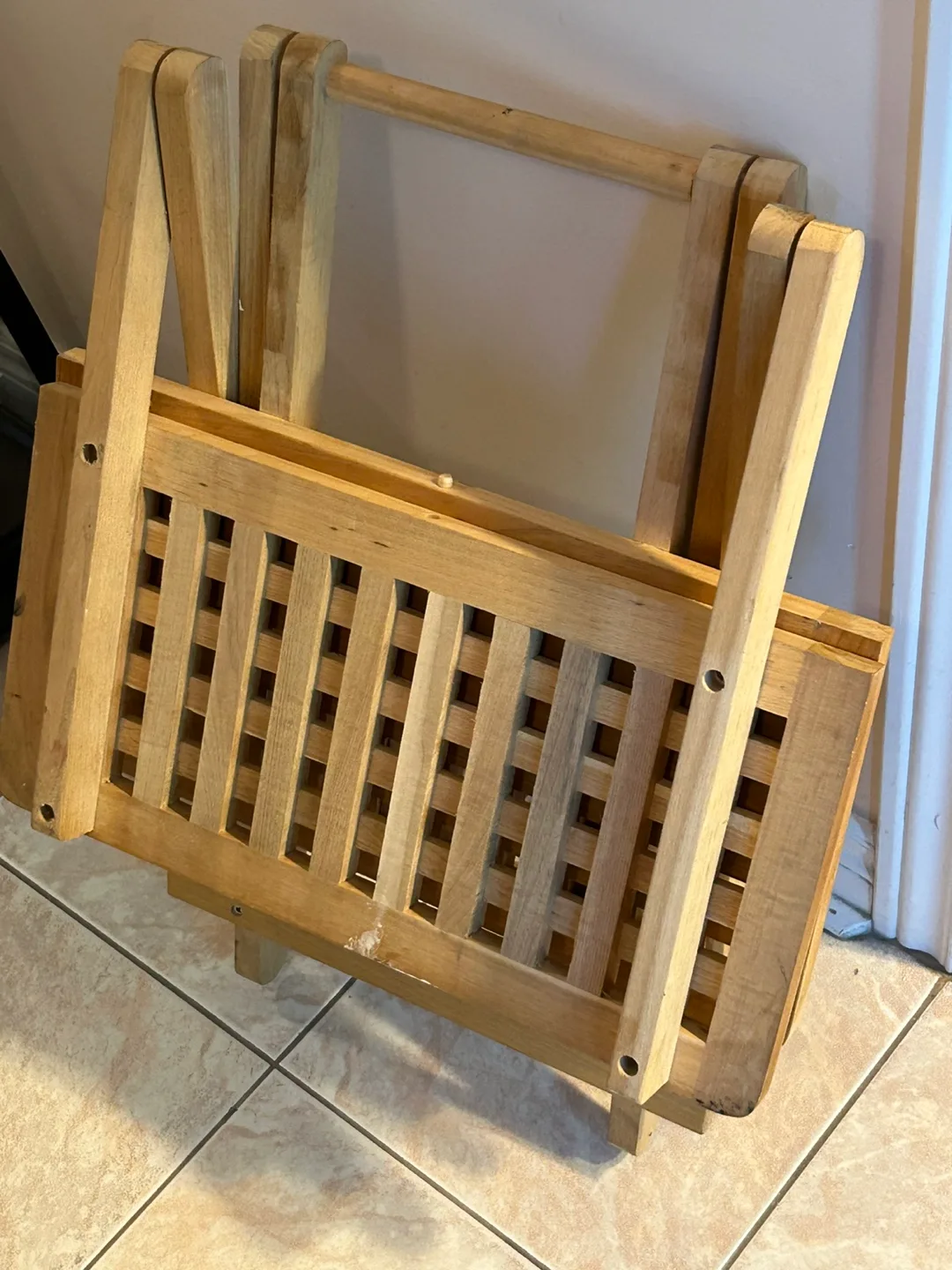 Folding Wooden Side Table image indicator(3)