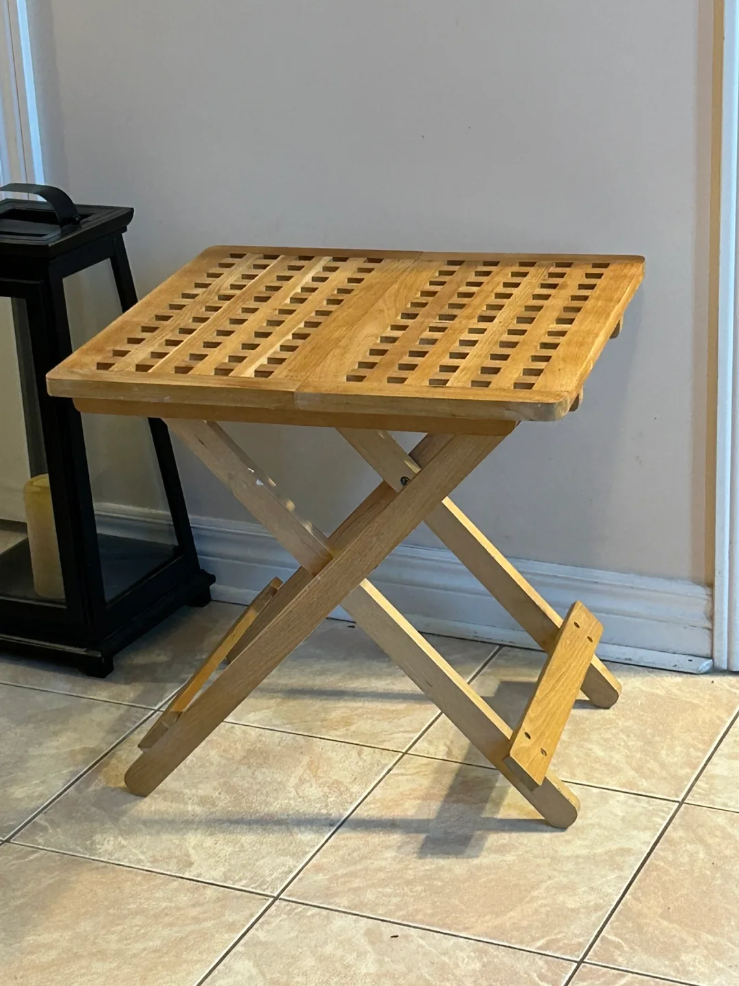 Folding Wooden Side Table thumbnail