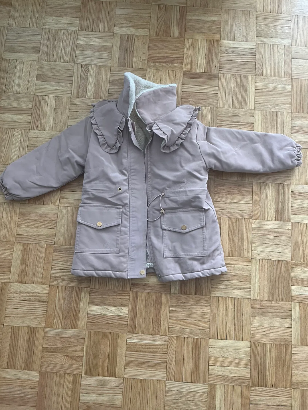 Kids Winter Jacket - Red & Pink thumbnail