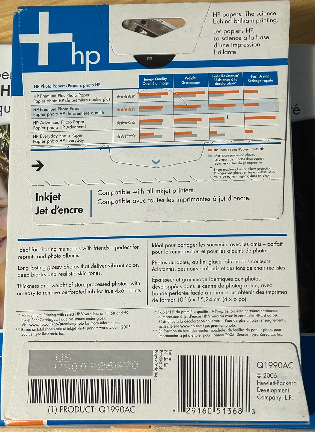 HP Premium Photo Paper, 4x6, 100 Sheets image indicator(3)