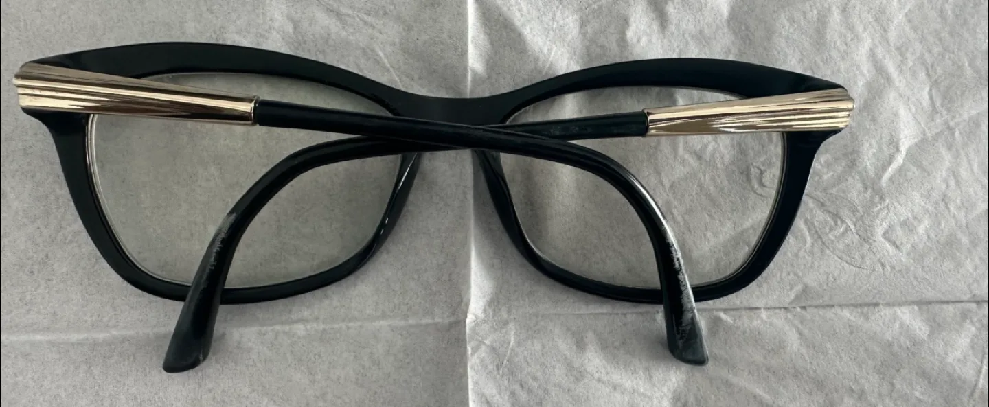 Versace Black Eyeglasses with Case image indicator(3)