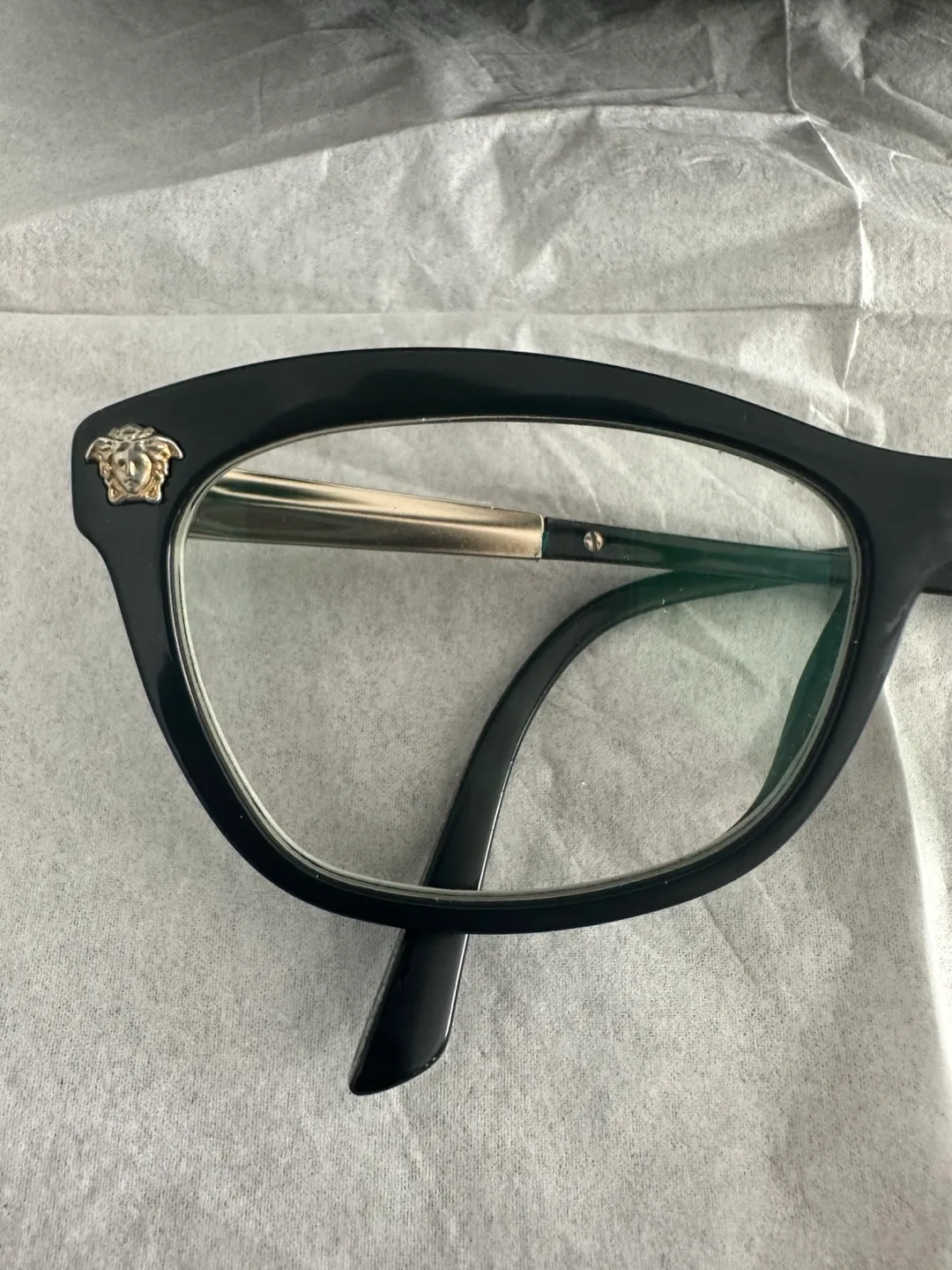 Versace Black Eyeglasses with Case image indicator(5)