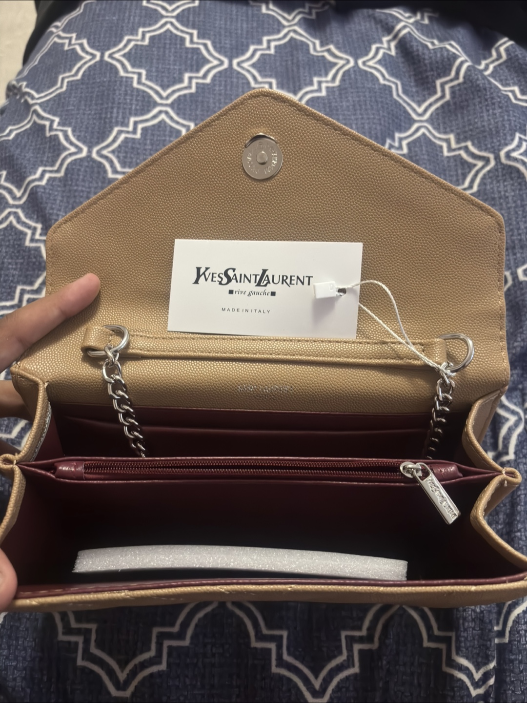 Yves Saint Laurent Chain Wallet - Beige - photo 3
