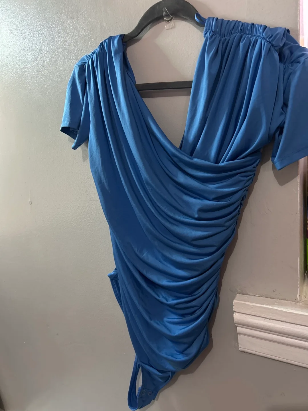 Express Body Contour Blue Bodysuit - Size L thumbnail