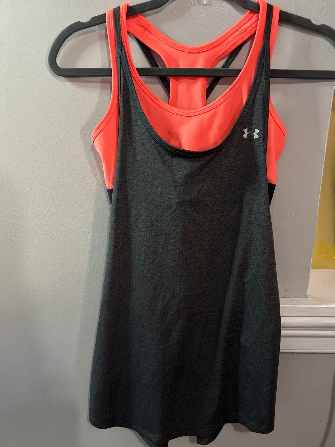 Under Armour Tank Top - Gray & Coral thumbnail