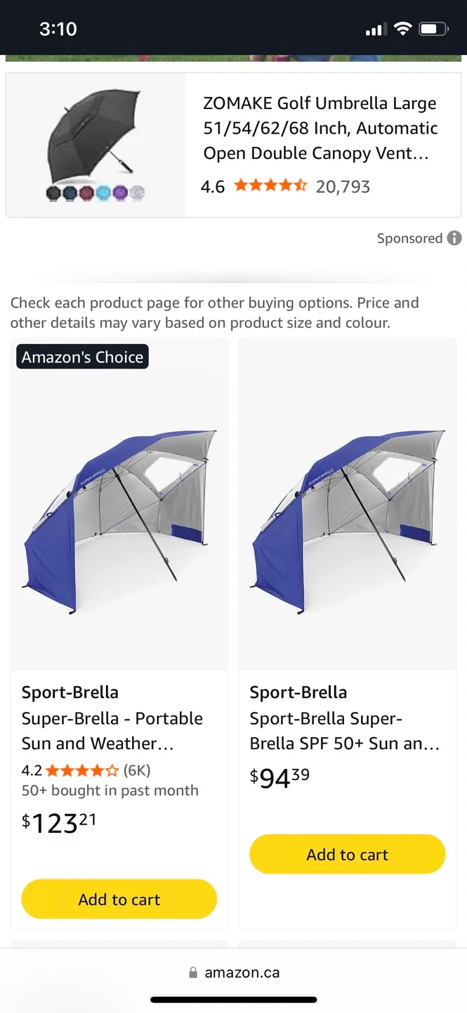 Super-Brella Portable Sun and Weather Shelter thumbnail