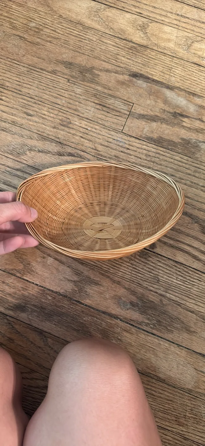 Woven Wicker Basket - Great for Storage! thumbnail